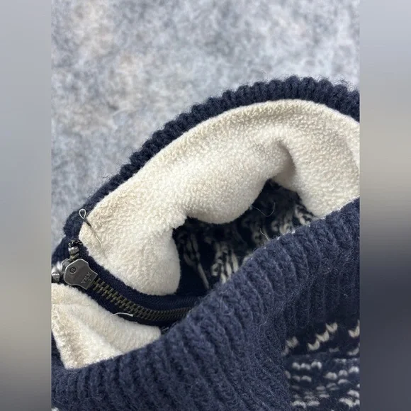 L.L. Bean | Vintage | Birdseye Norwegian Wool | Zipper |‎ Navy Blue | Small - Picture 9 of 9